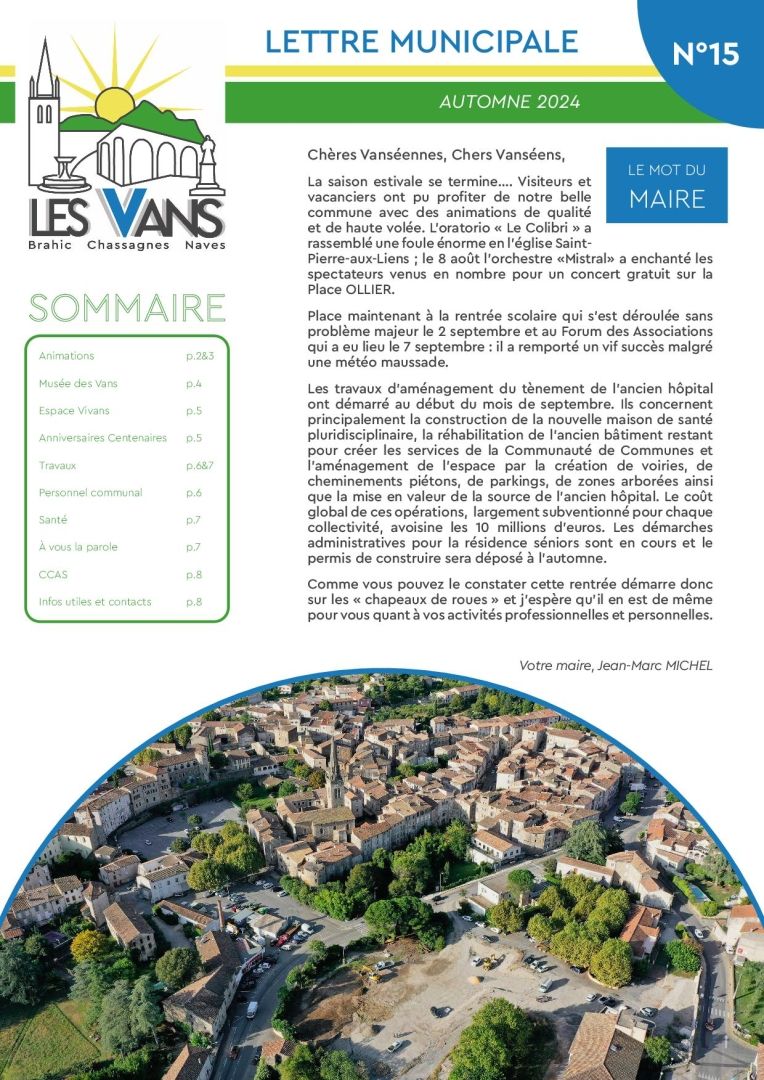 Dernier bulletin des Vans